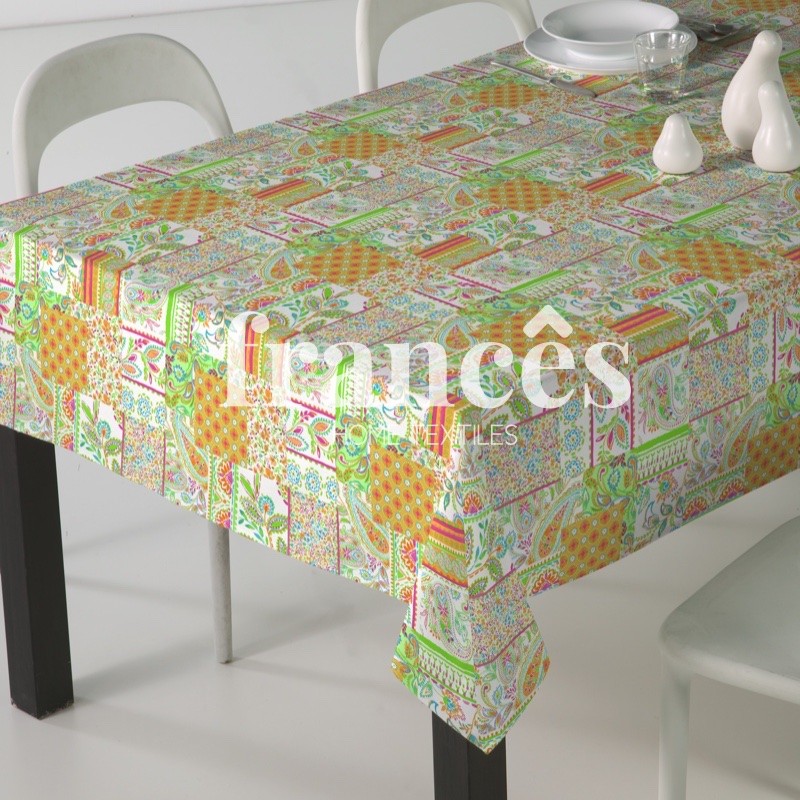 PAISLEY NARANJA TEFLON