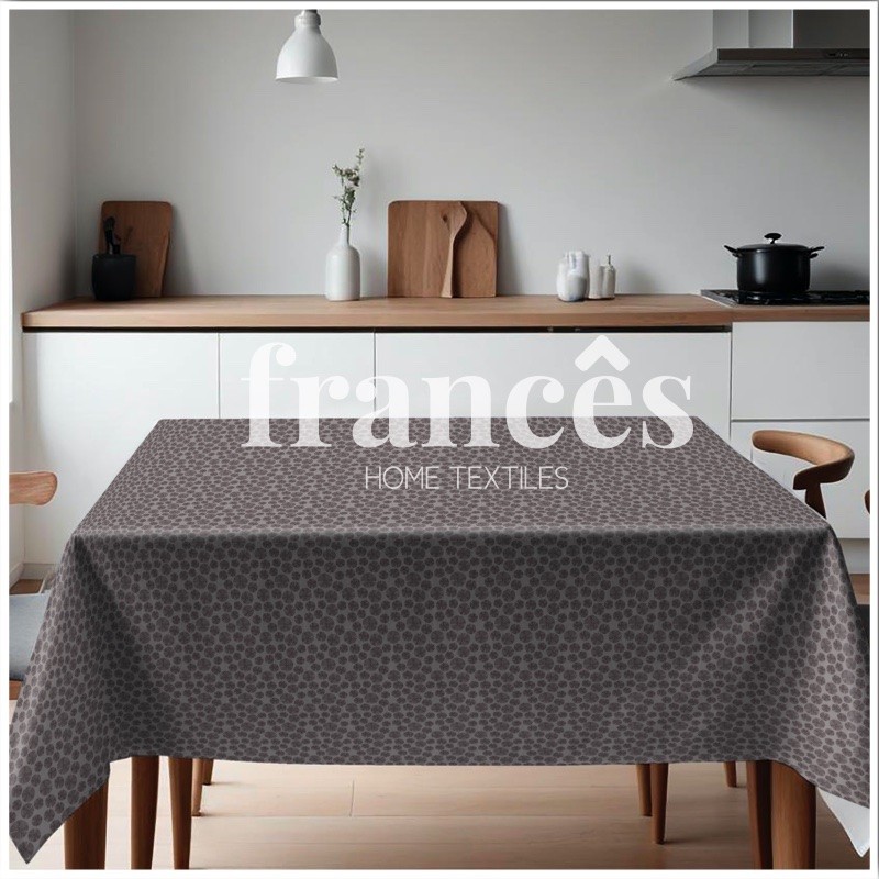 DOTS TAUPE DARK HULE PVC
